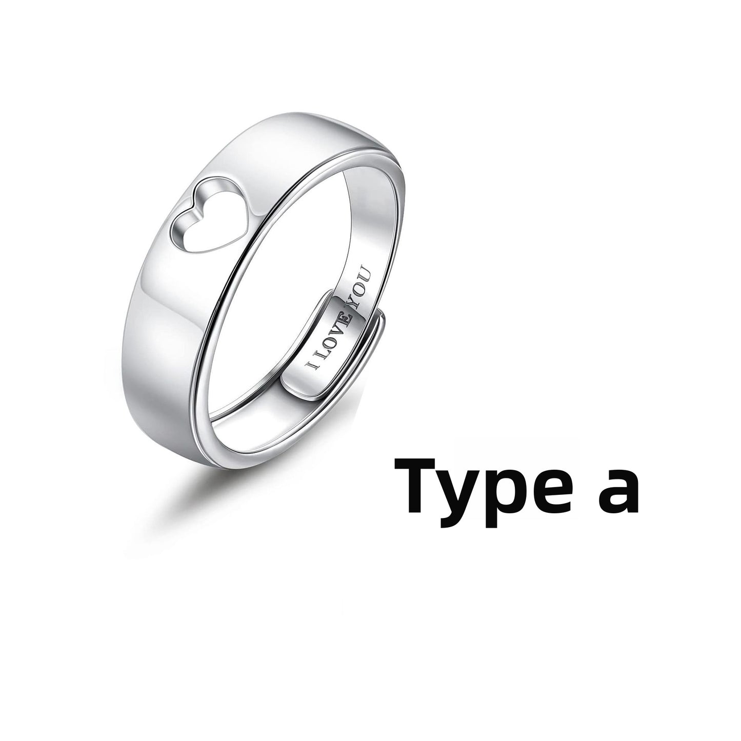 Heart Shaped Couple Promise Rings