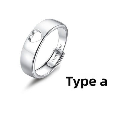 Heart Shaped Couple Promise Rings