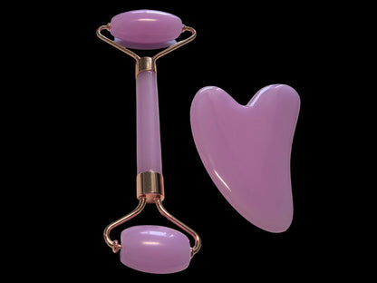Heart-shaped crystal roller massage pad