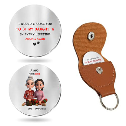Heart-Shaped Decision Token with Leather Accent