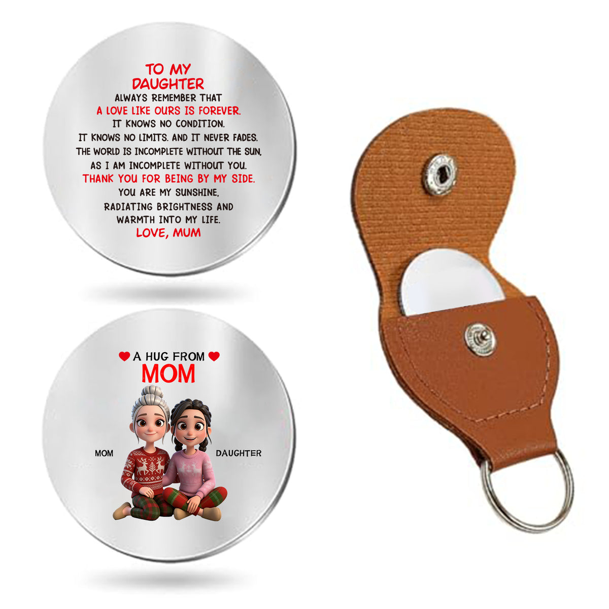 Heart-Shaped Decision Token with Leather Accent