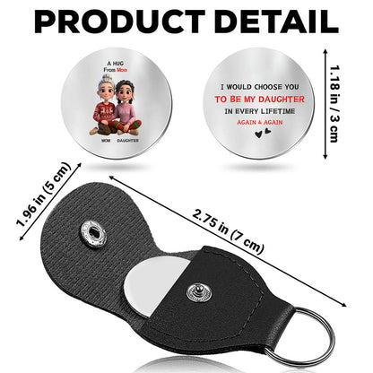 Heart-Shaped Decision Token with Leather Accent