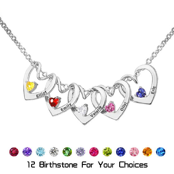 Heart-shaped diamond pendant necklace