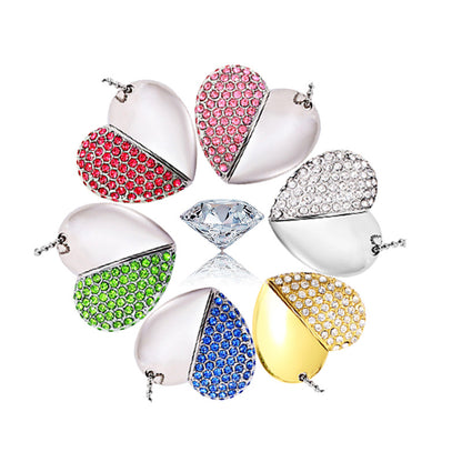 Heart-shaped diamond USB drive