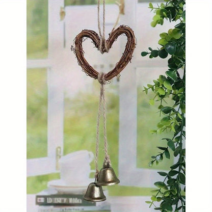 Heart-shaped five-pointed star hanging bell