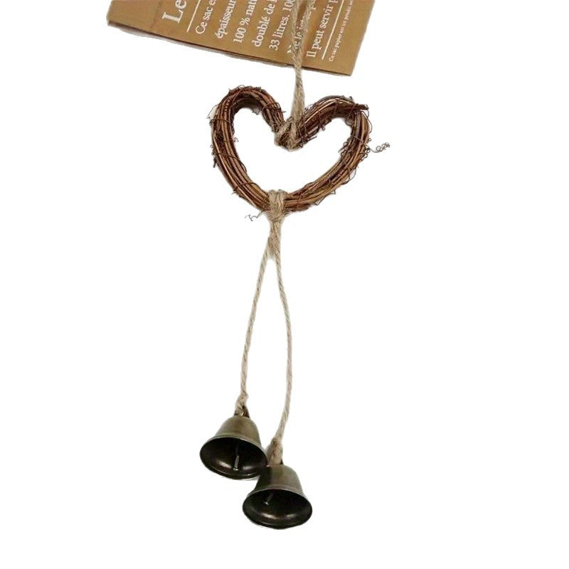 Heart-shaped five-pointed star hanging bell