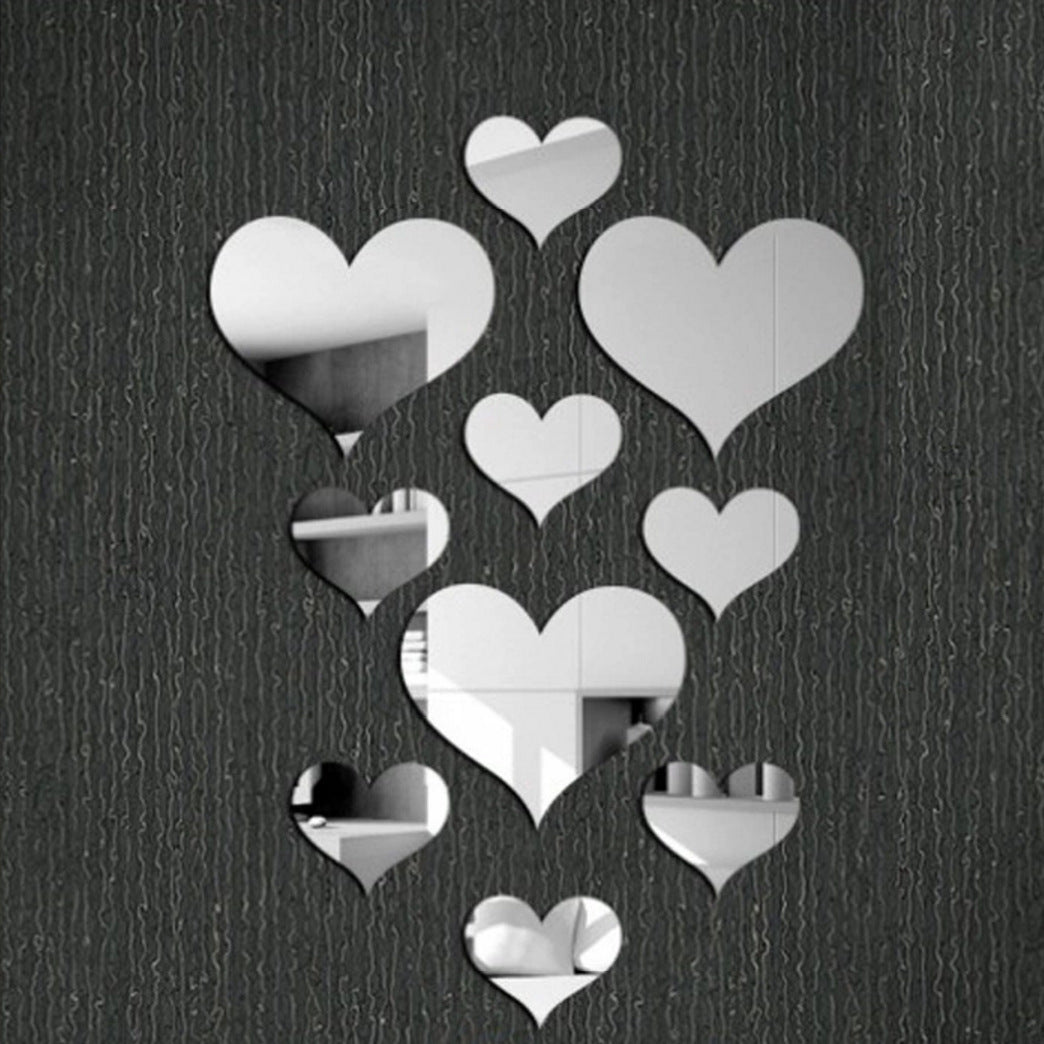 Heart-shaped home decoration stickers