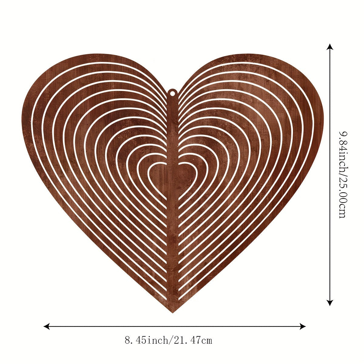 Heart-Shaped Iron Wind Spinner Garden Decor