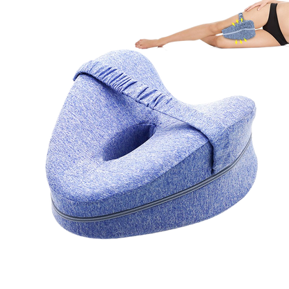 Heart-shaped memory foam knee pillow