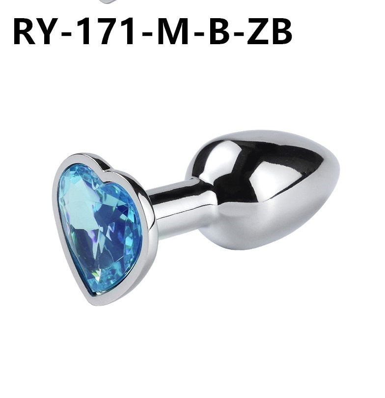 Heart-shaped metal anal plug