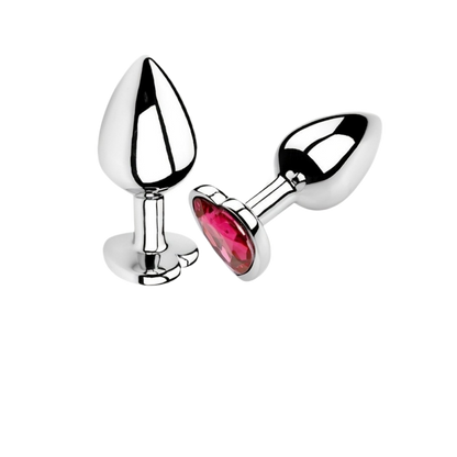 Heart-shaped metal anal plug