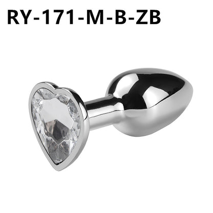 Heart-shaped metal anal plug