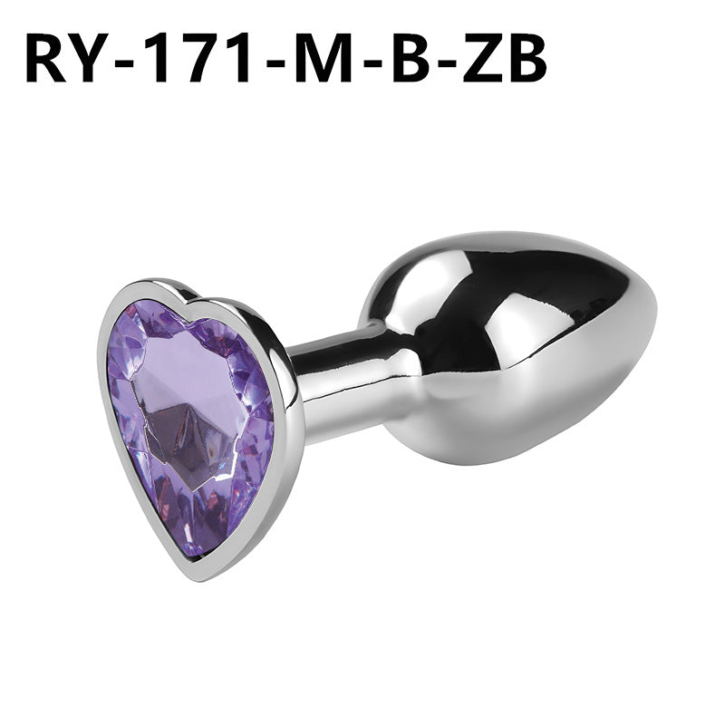 Heart-shaped metal anal plug