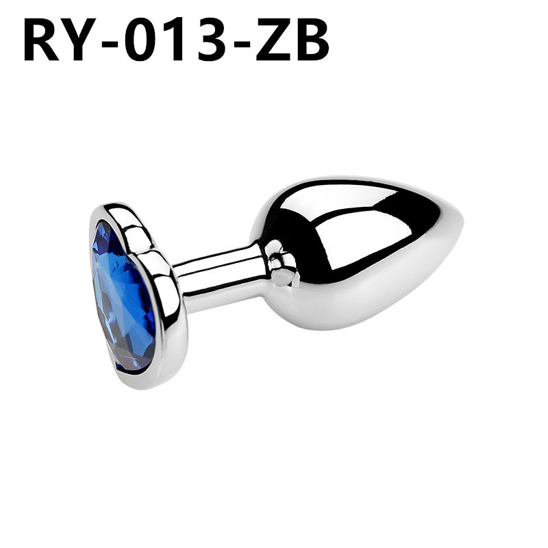 Heart-shaped metal anal plug