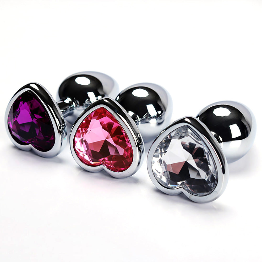 Heart-shaped metal anal plug