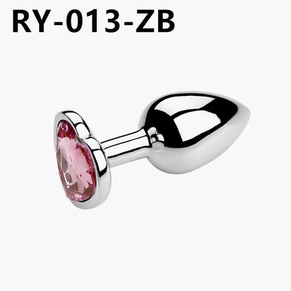 Heart-shaped metal anal plug