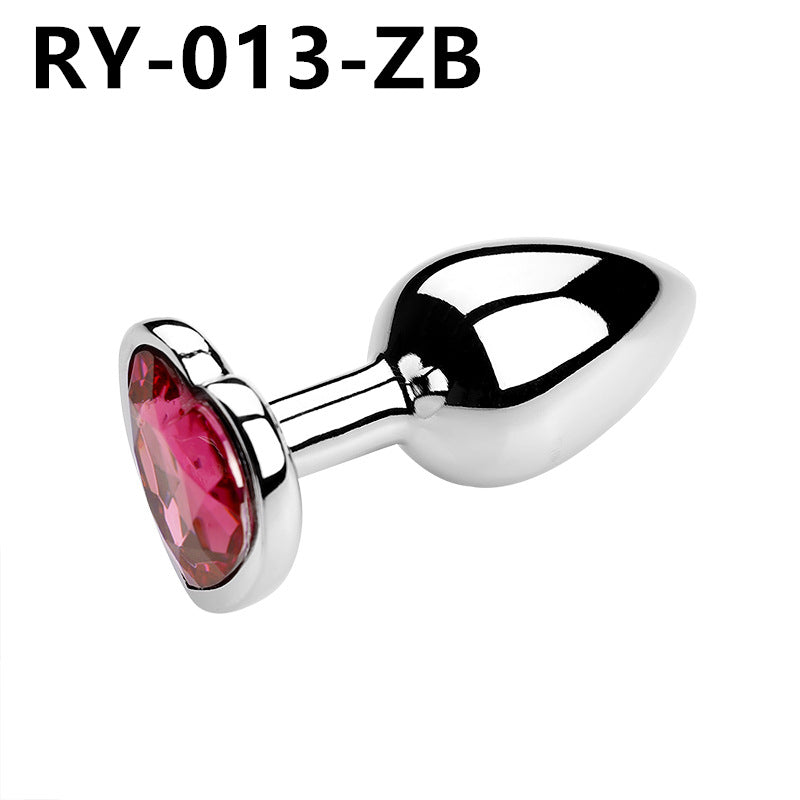 Heart-shaped metal anal plug