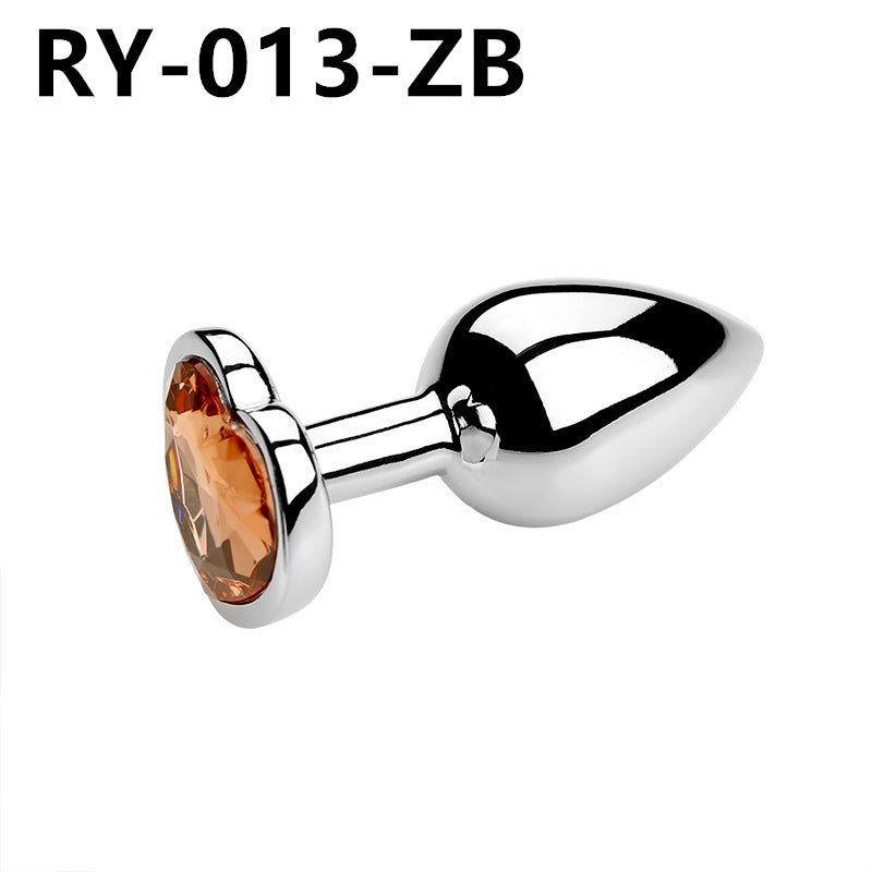 Heart-shaped metal anal plug