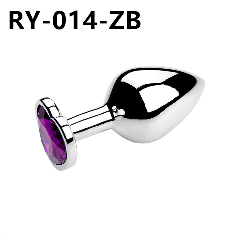 Heart-shaped metal anal plug