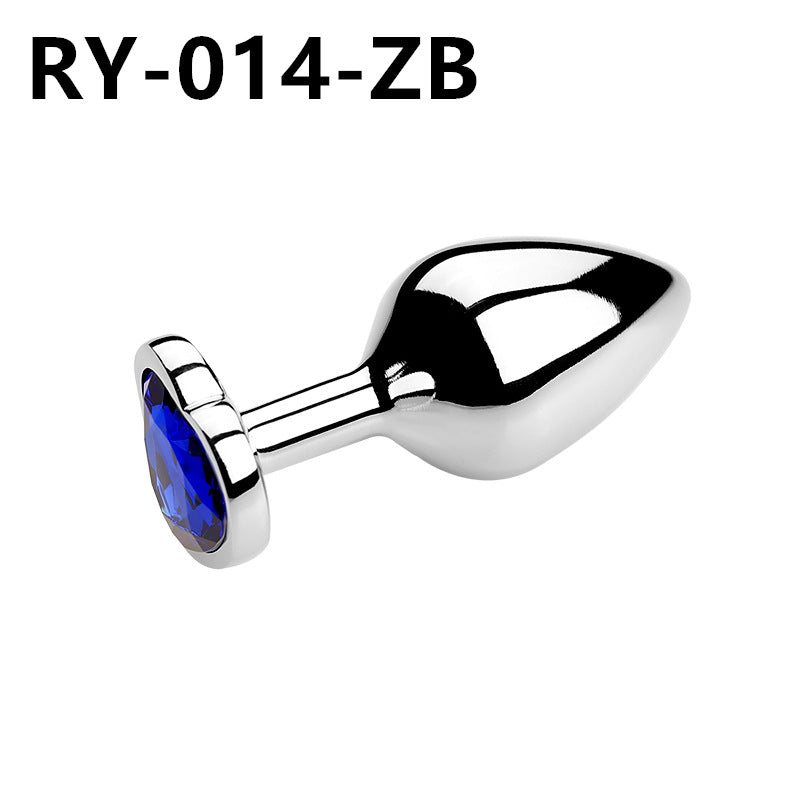 Heart-shaped metal anal plug