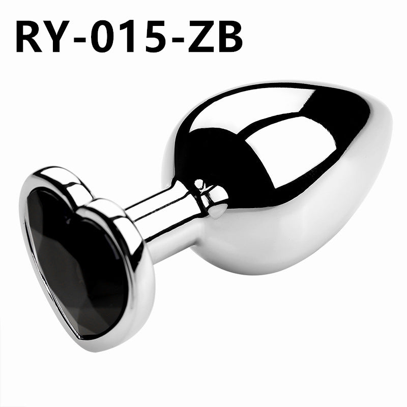 Heart-shaped metal anal plug