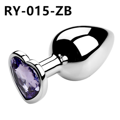 Heart-shaped metal anal plug