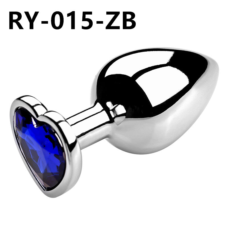 Heart-shaped metal anal plug