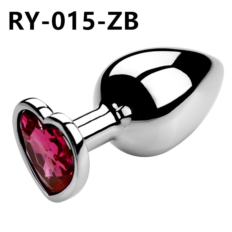 Heart-shaped metal anal plug