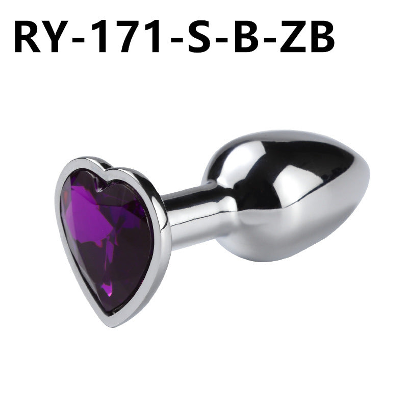 Heart-shaped metal anal plug