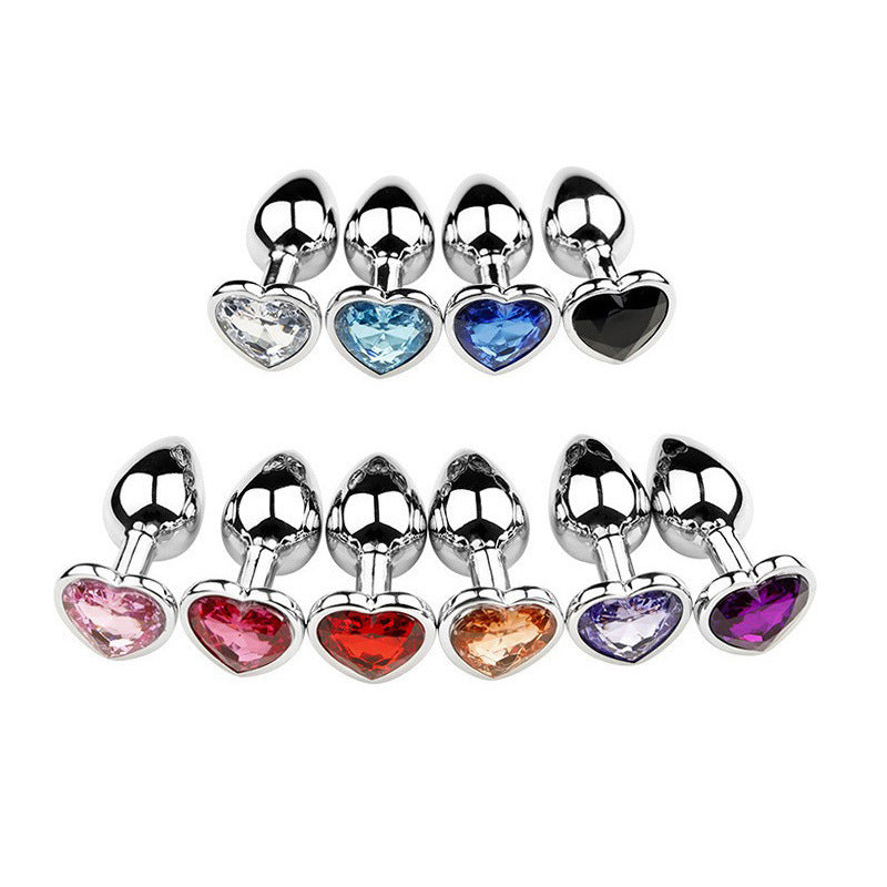 Heart-Shaped Metal Anal Plug Sex Toy