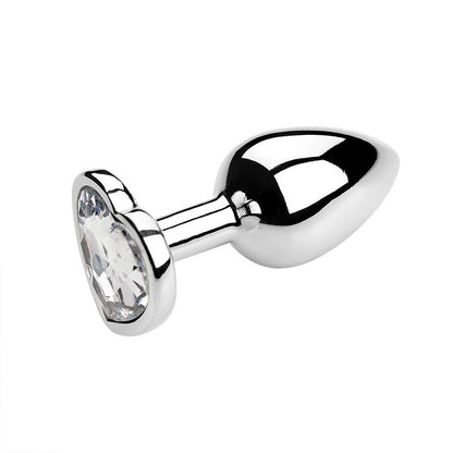 Heart-Shaped Metal Anal Plug Sex Toy