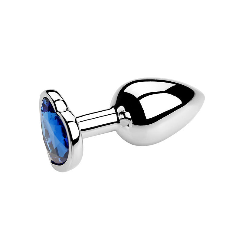 Heart-Shaped Metal Anal Plug Sex Toy
