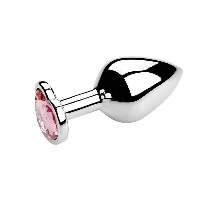Heart-Shaped Metal Anal Plug Sex Toy