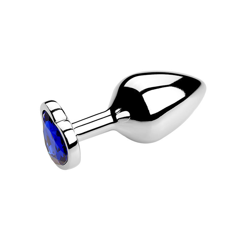 Heart-Shaped Metal Anal Plug Sex Toy