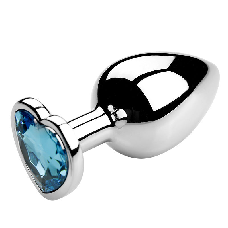 Heart-Shaped Metal Anal Plug Sex Toy