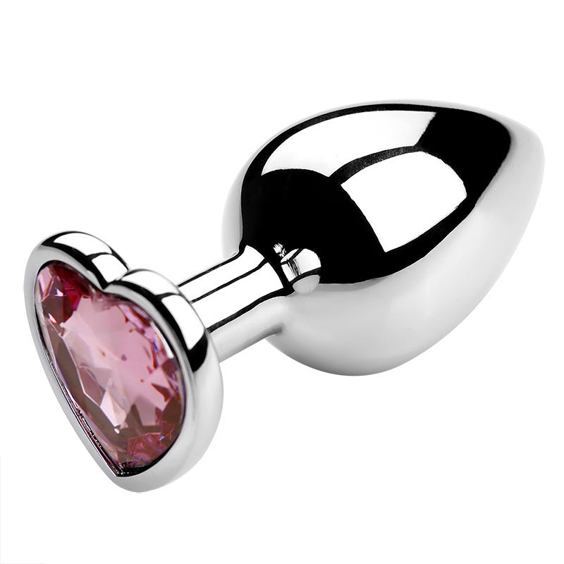 Heart-Shaped Metal Anal Plug Sex Toy