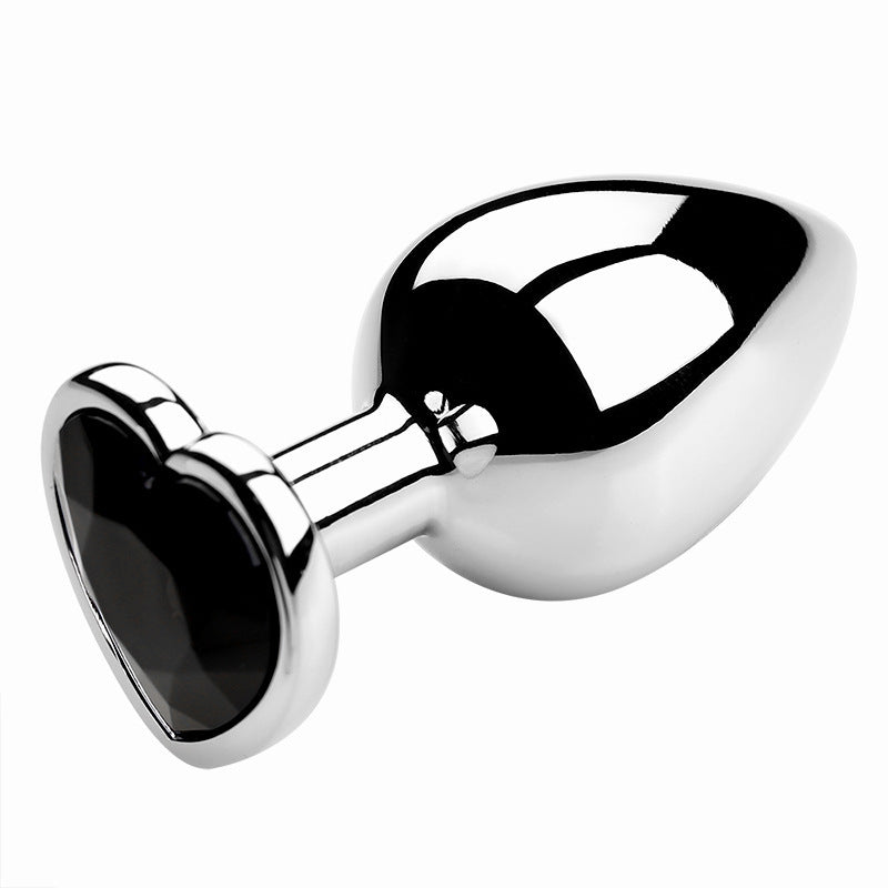 Heart-Shaped Metal Anal Plug Sex Toy