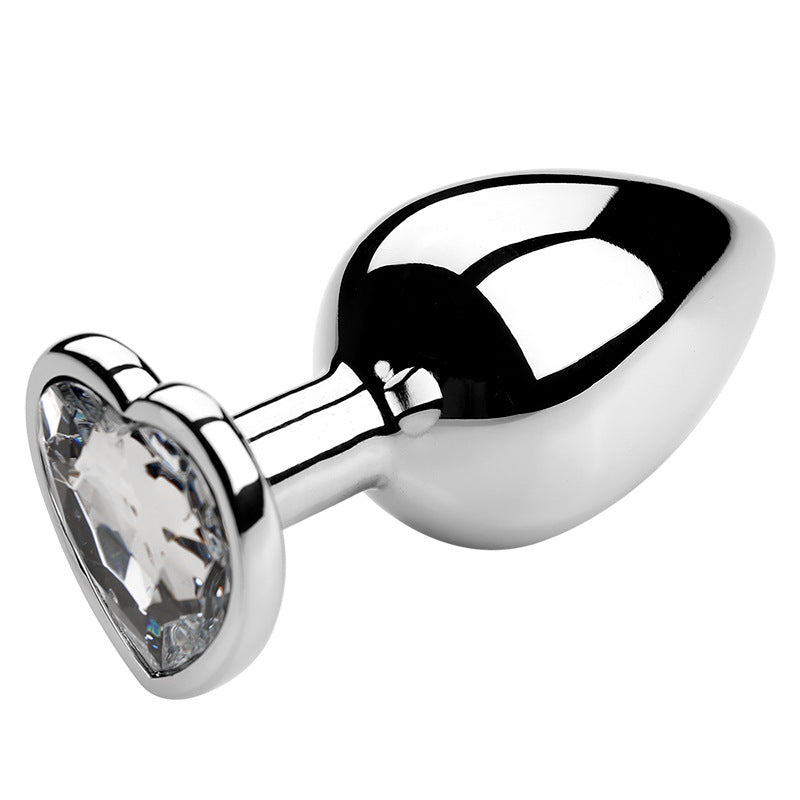 Heart-Shaped Metal Anal Plug Sex Toy