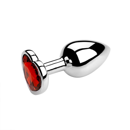 Heart-Shaped Metal Anal Plug Sex Toy