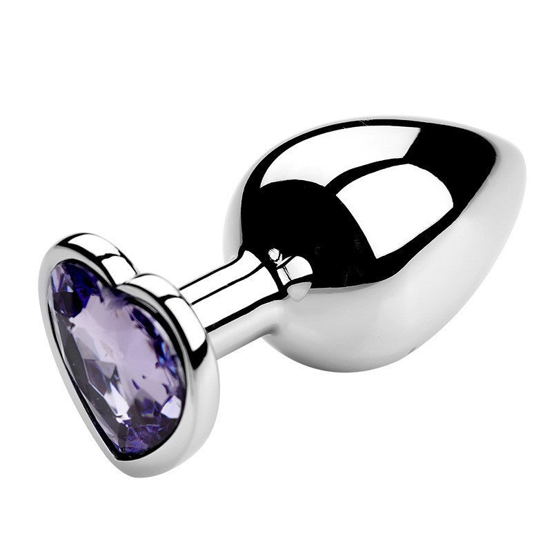 Heart-Shaped Metal Anal Plug Sex Toy