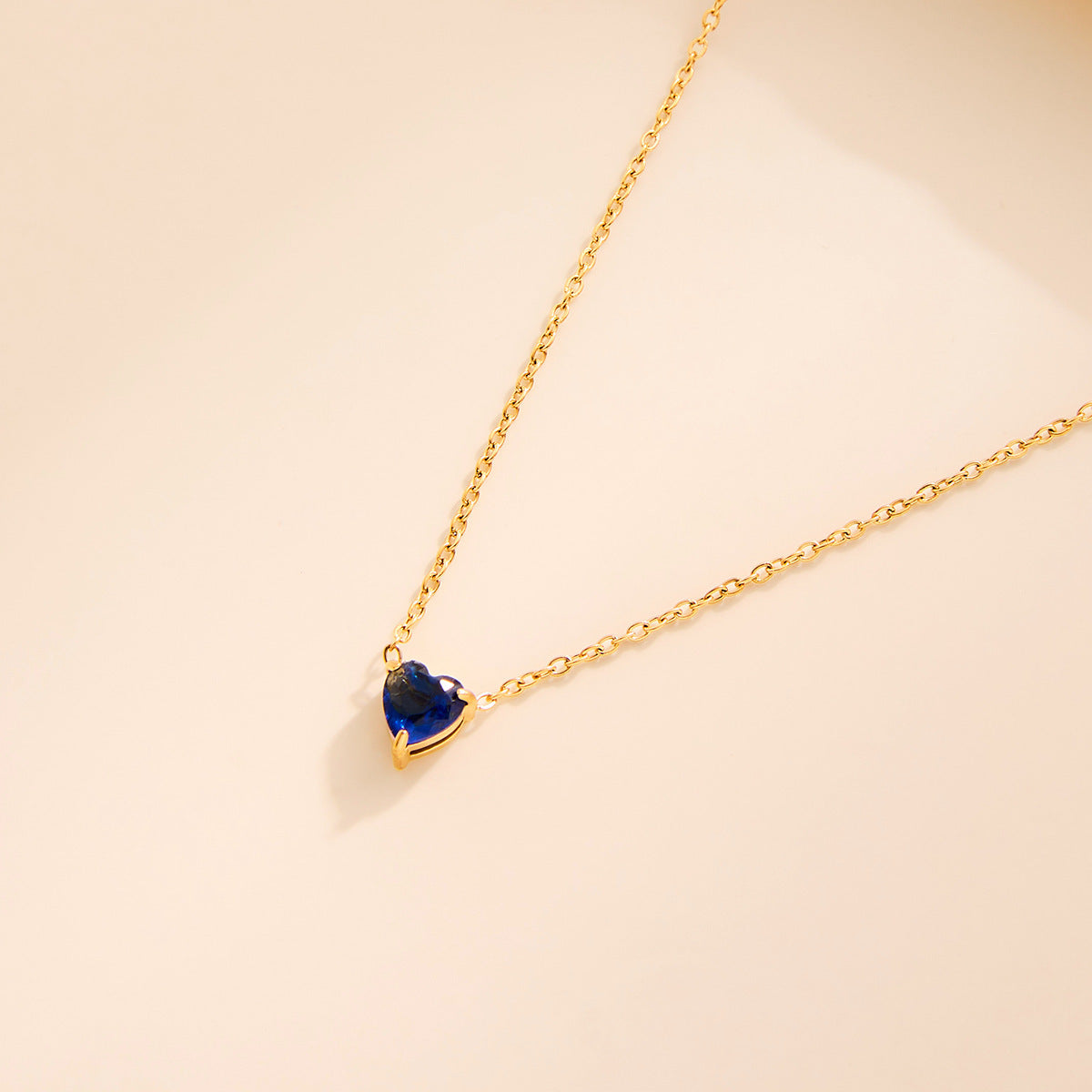 Heart-Shaped Pendant 12 Birthstone Necklace