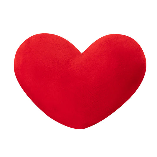 Heart-shaped plush pillow
