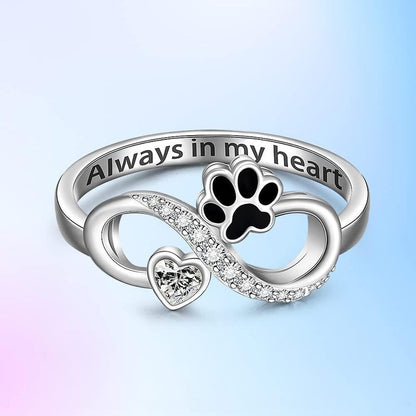Heart Shaped Puppy Pet Claw Ring