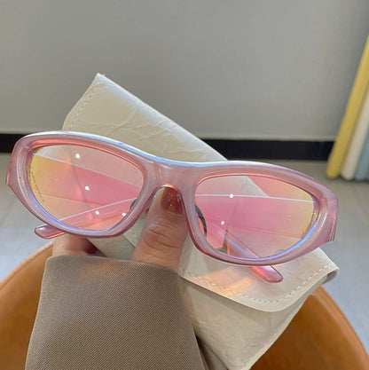 Heart-Shaped Purple Cat-Eye Sunglasses