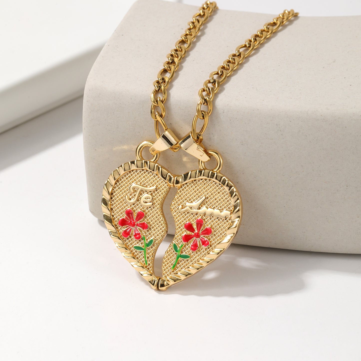 Heart-Shaped Split Couple Necklaces
