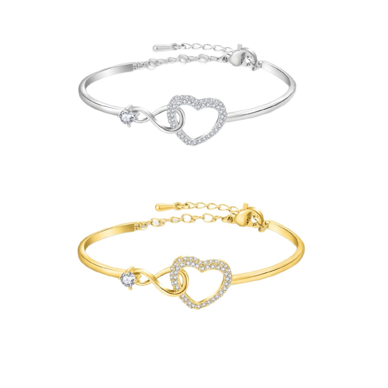 Heart-shaped Stainless Steel Bracelet