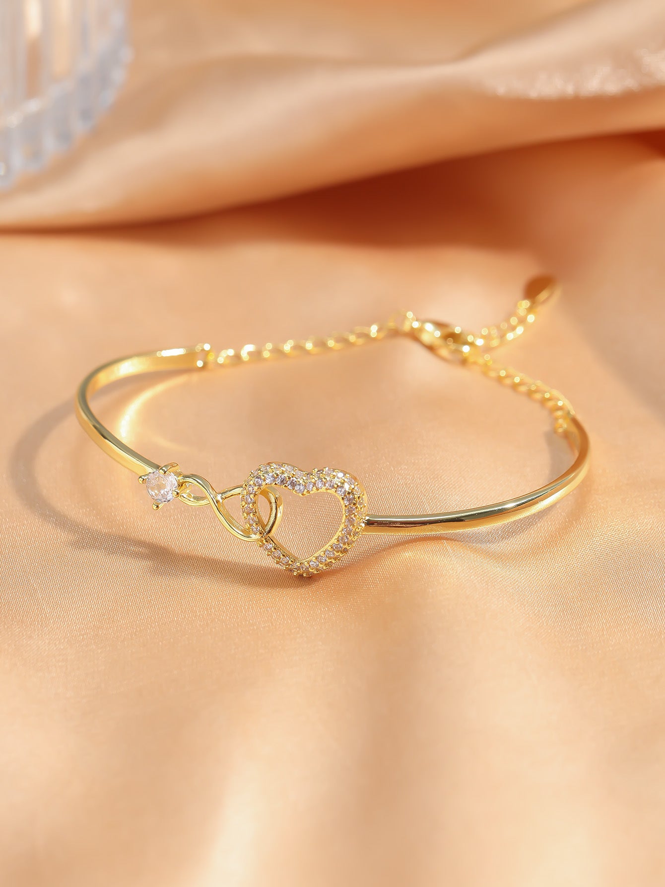 Heart-shaped Stainless Steel Bracelet