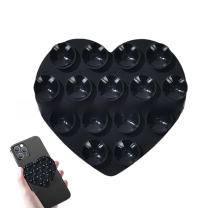 Heart-shaped suction cup phone holder