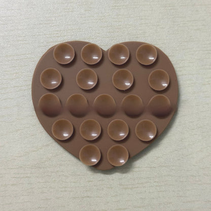 Heart-shaped suction cup phone holder