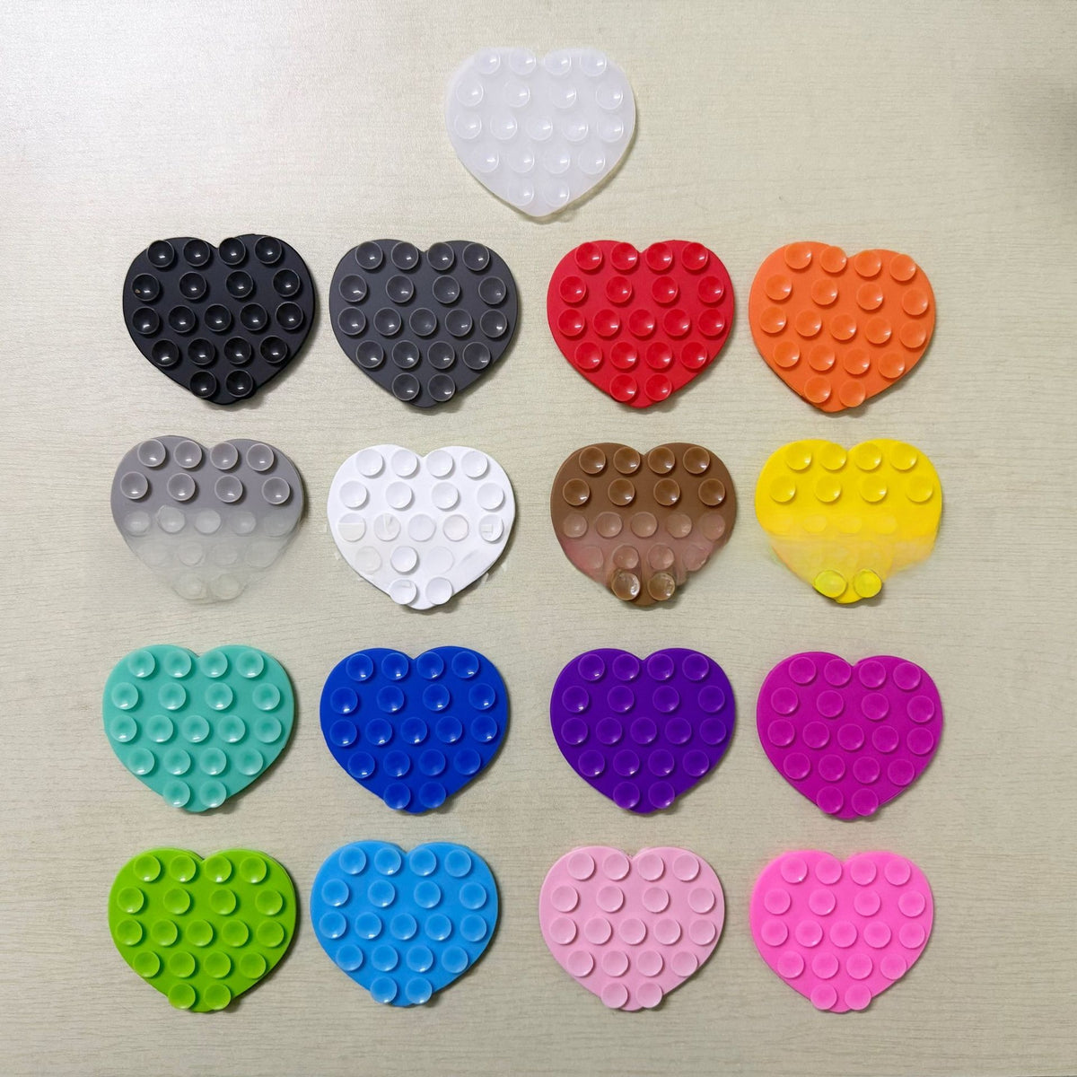 Heart-shaped suction cup phone holder